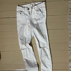Garage White skinny jeans